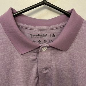 Abercrombie & Fitch men’s large air knit polo in light purple